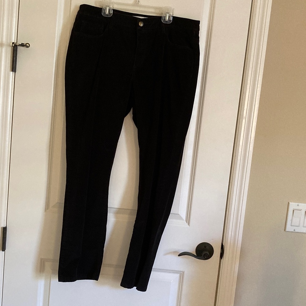 Christopher Blue Black Velvet Ankle & Cropped Jeans